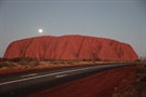 Moonrise over the rock