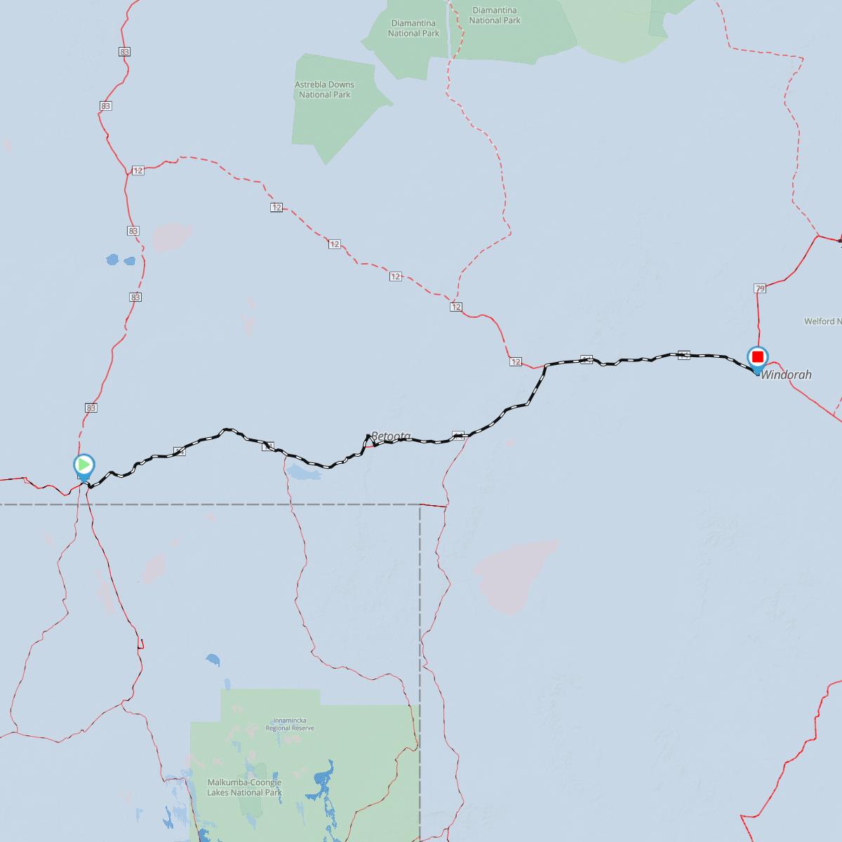 Birdsville to Windorah QLD