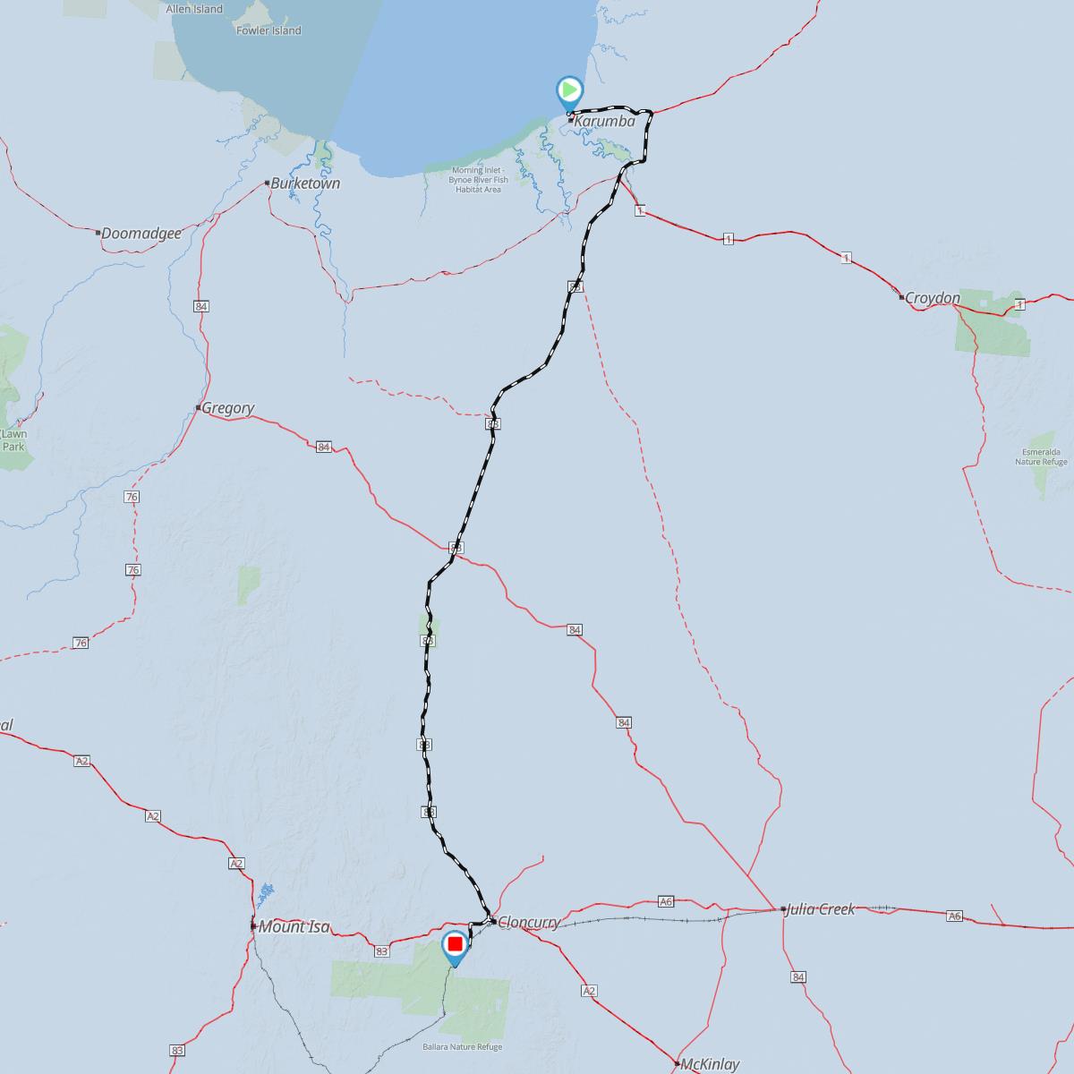 Karumba to Cloncurry QLD